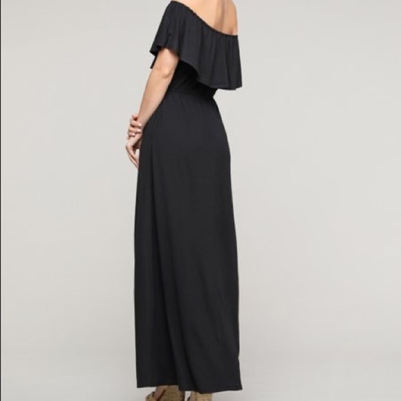 Ninexis Black Off-the-shoulder Maxi Dress - 2X - Picture 2 of 6